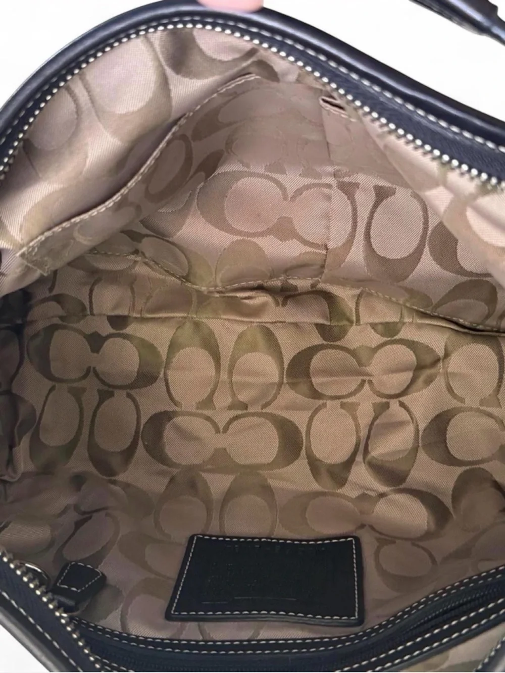 Vintage 1998 Coach 9464 Black Leather Hobo Shoulder Bag